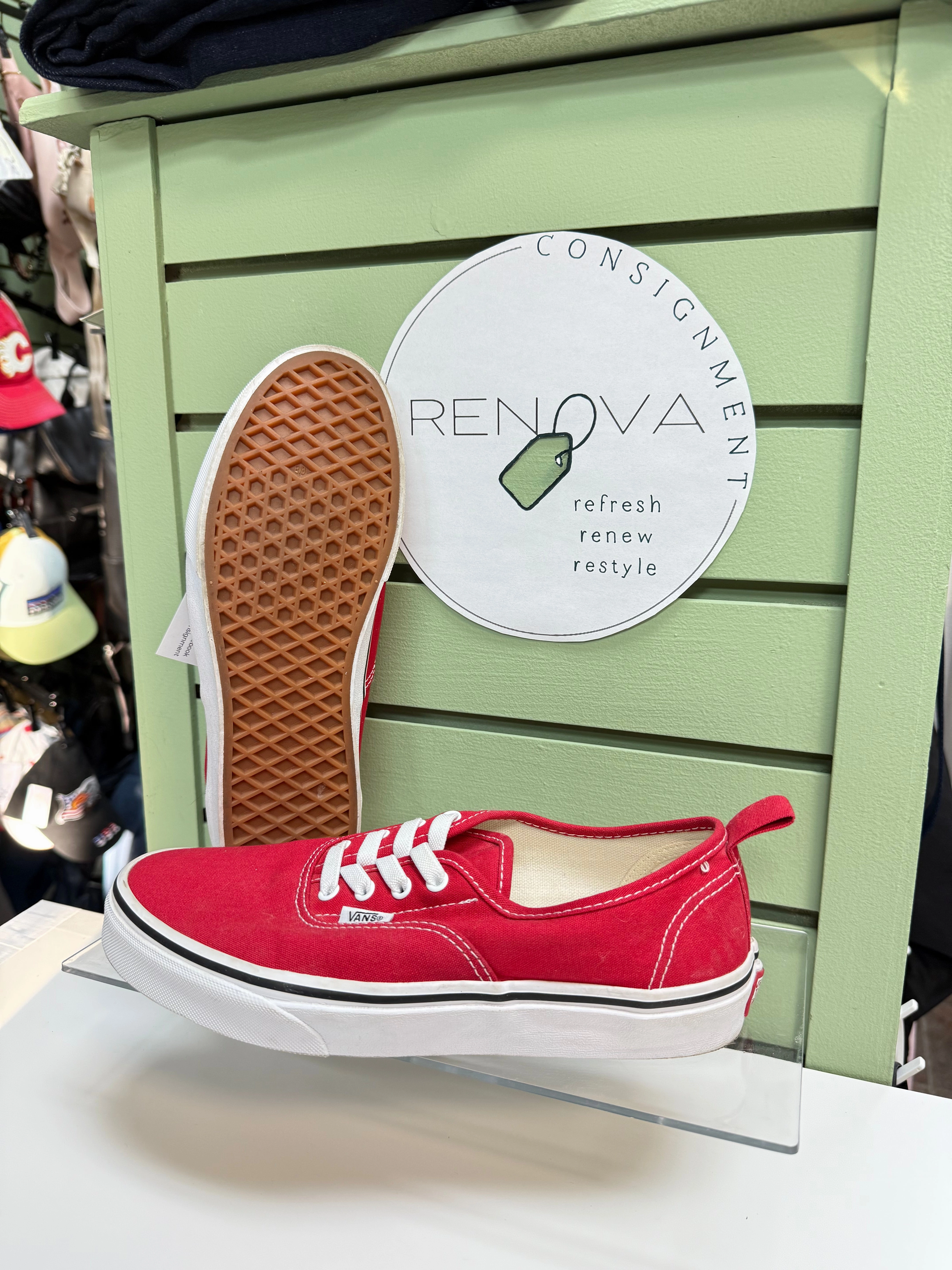 Intense Workout Vans Lace-less Authentics Sneakers (Y7 = Womens 8.5