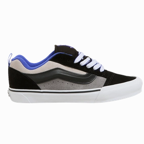 Classic Vibe Cushioned Collar Padding Vans Men's Knu Skool Track Pack Shoes - Black / Blue / Beige