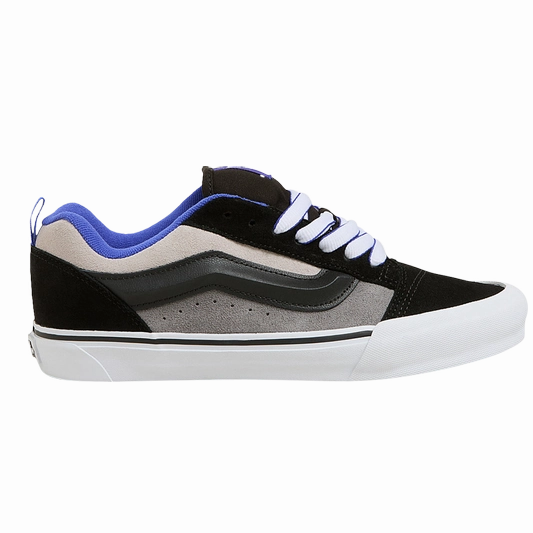 Classic Vibe Cushioned Collar Padding Vans Men's Knu Skool Track Pack Shoes - Black / Blue / Beige
