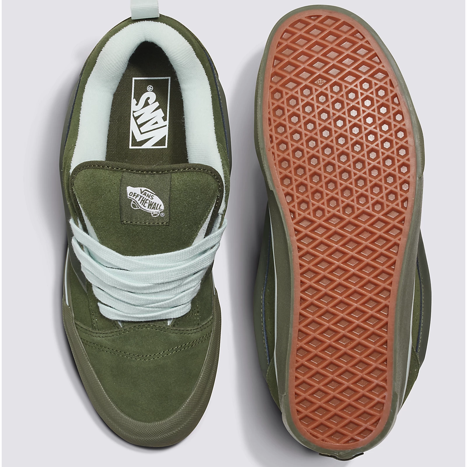 Vans Men's Knu Skool Utility Mono Shoes - Olive Street Touch Comfort Cushioning