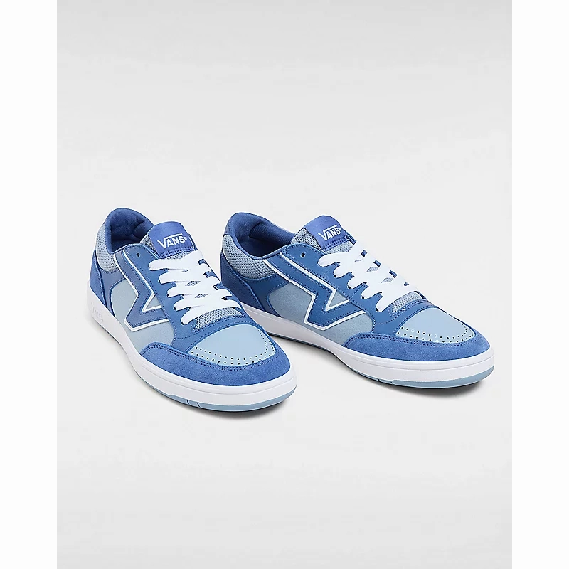 foldable Vans Men's Lowland ComfyCush Shoes - Blue / White