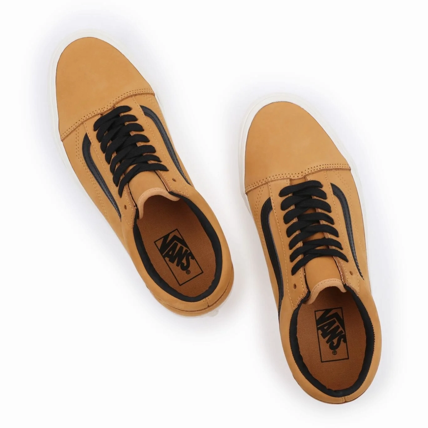 Layered silhouette Core Stability Vans Men's Old Skool Shoes - Nubuck Honey Gold / Black