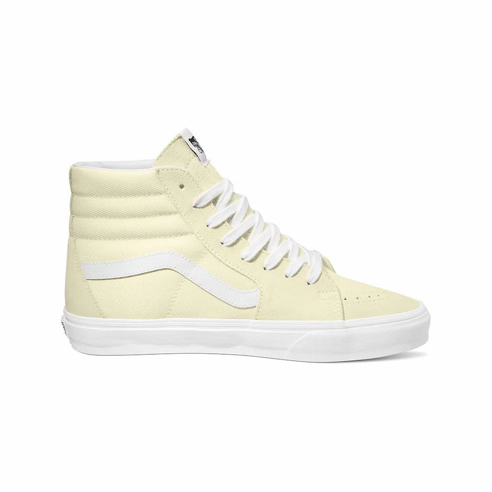 Breathable Ventilation Sneaker Functionality Vans Unisex Sk8 Hi Shoes - Yellow / White