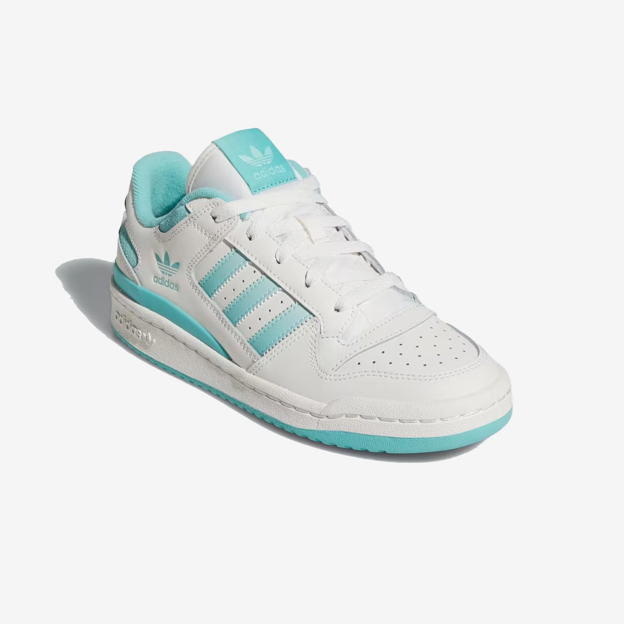EasyToMaintain SlipOnStyle ADIDAS ORIGINALS | FORUM LOW CL { CLOUD WHITE/SEMI FLASH AQUA/EASY MINT
