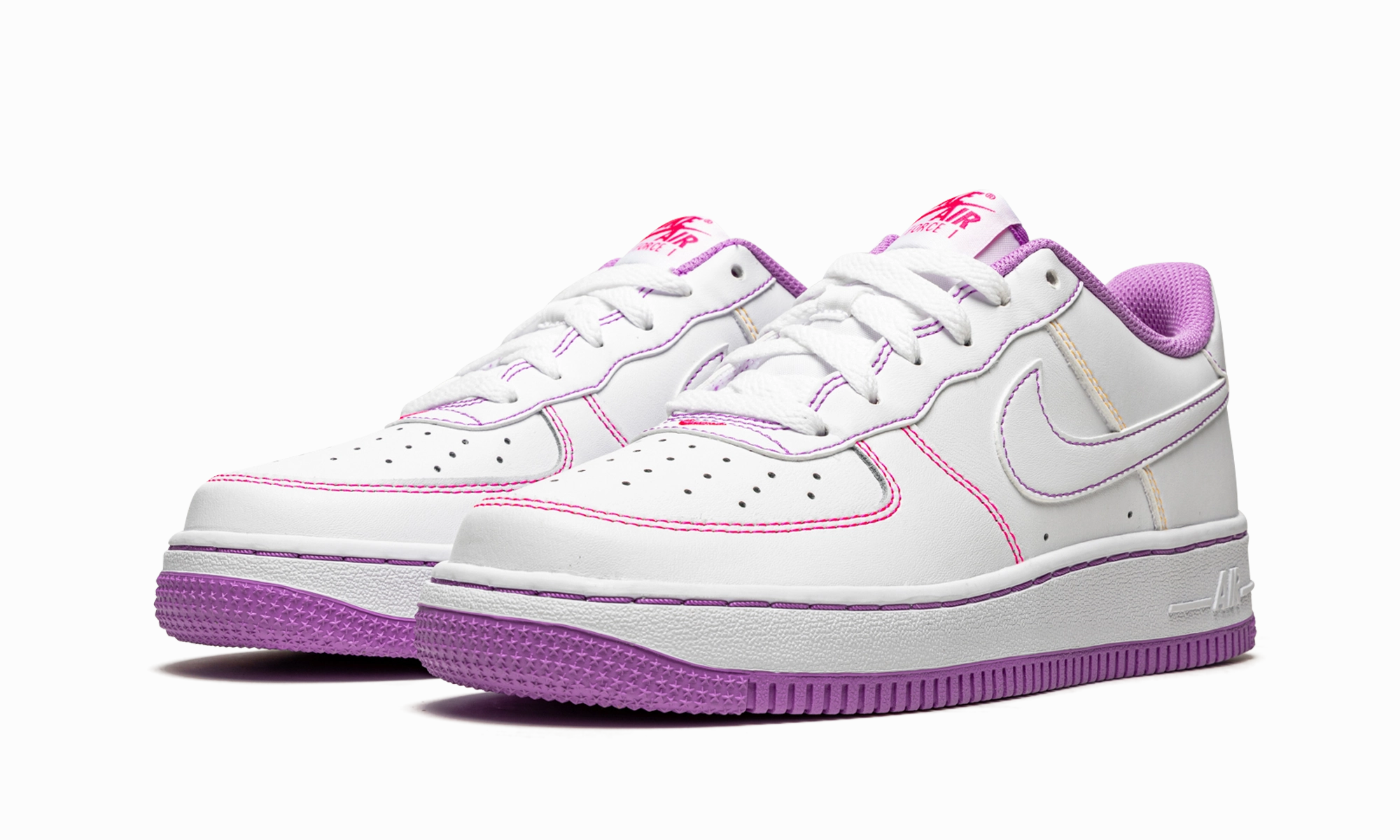 Air Force 1 Low GS "Contrast Stitch - Fuchsia Glow" Work Shoes Chat Walk