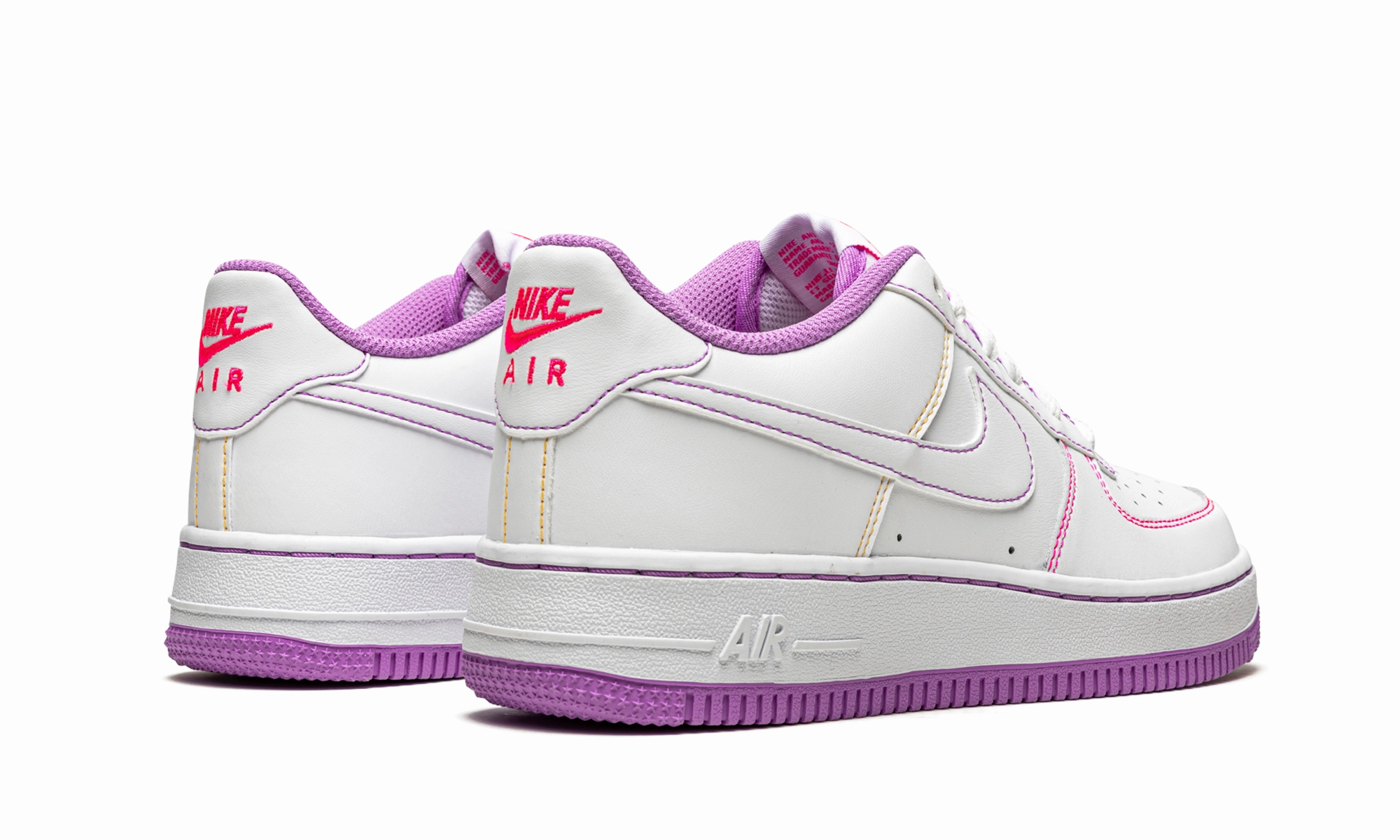 Durable Walk Contoured Footbed Air Force 1 Low GS "Contrast Stitch - Fuchsia Glow"