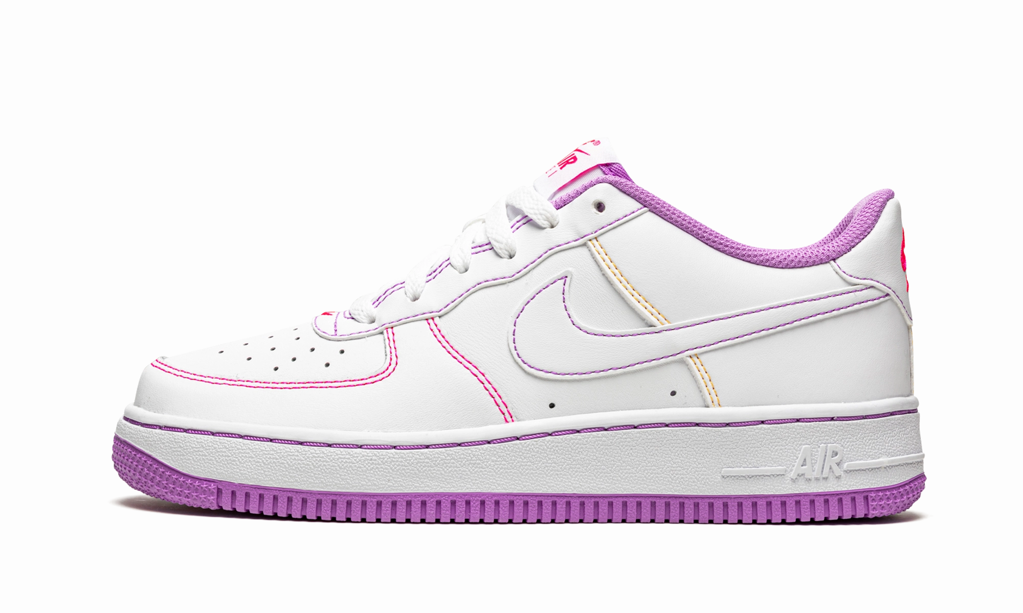 Air Force 1 Low GS "Contrast Stitch - Fuchsia Glow" Cushion Feel