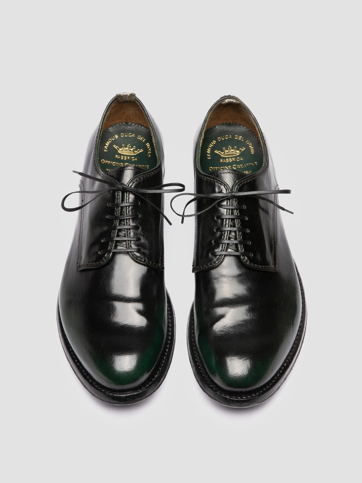 Soft Base ANATOMIA 012 - Green Leather Derby Shoes