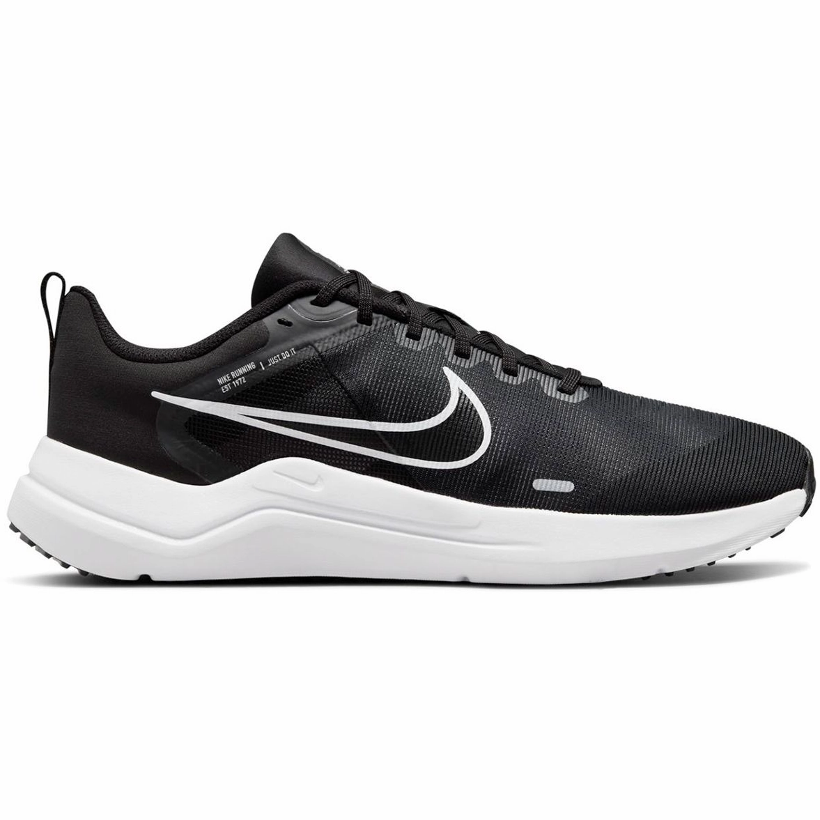 Nike Men's Downshifter 12 Shoes - Black / Dark Smoke Grey / Pure Platinum / White Comfort Upgrade Chill Time