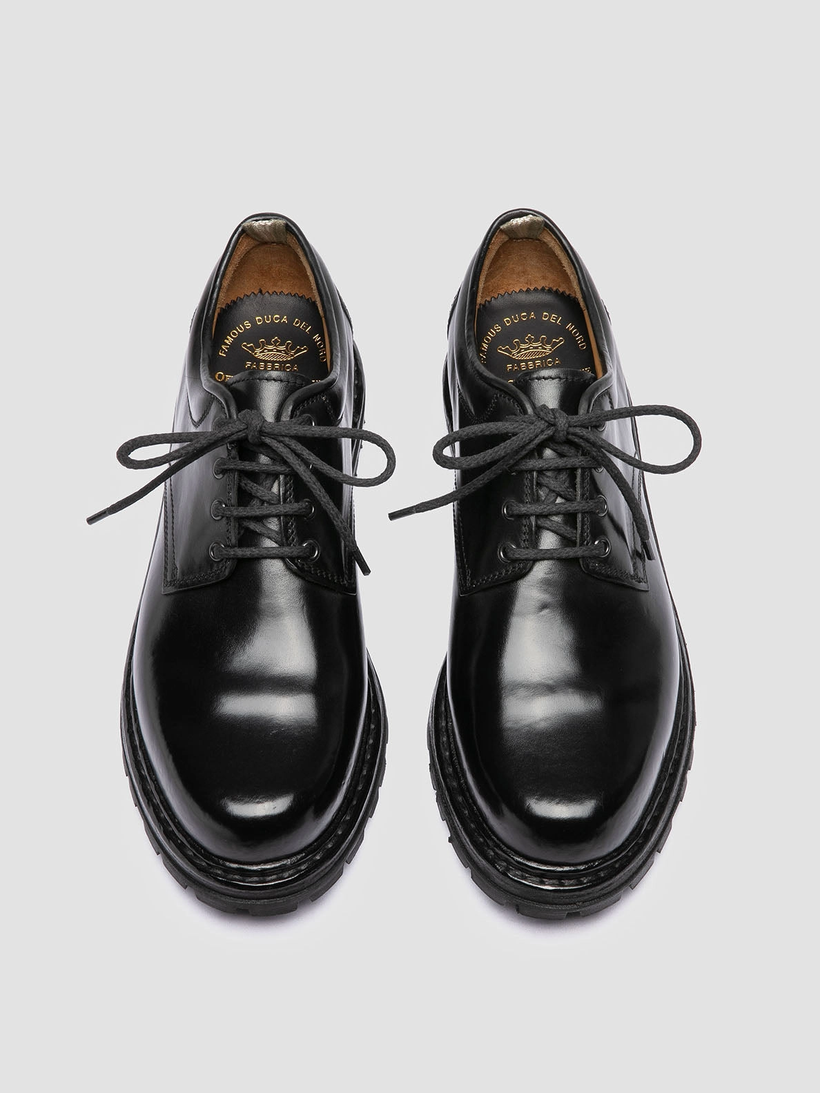 Outdoor Walk VOLCOV 011 - Black Leather Derby Shoes