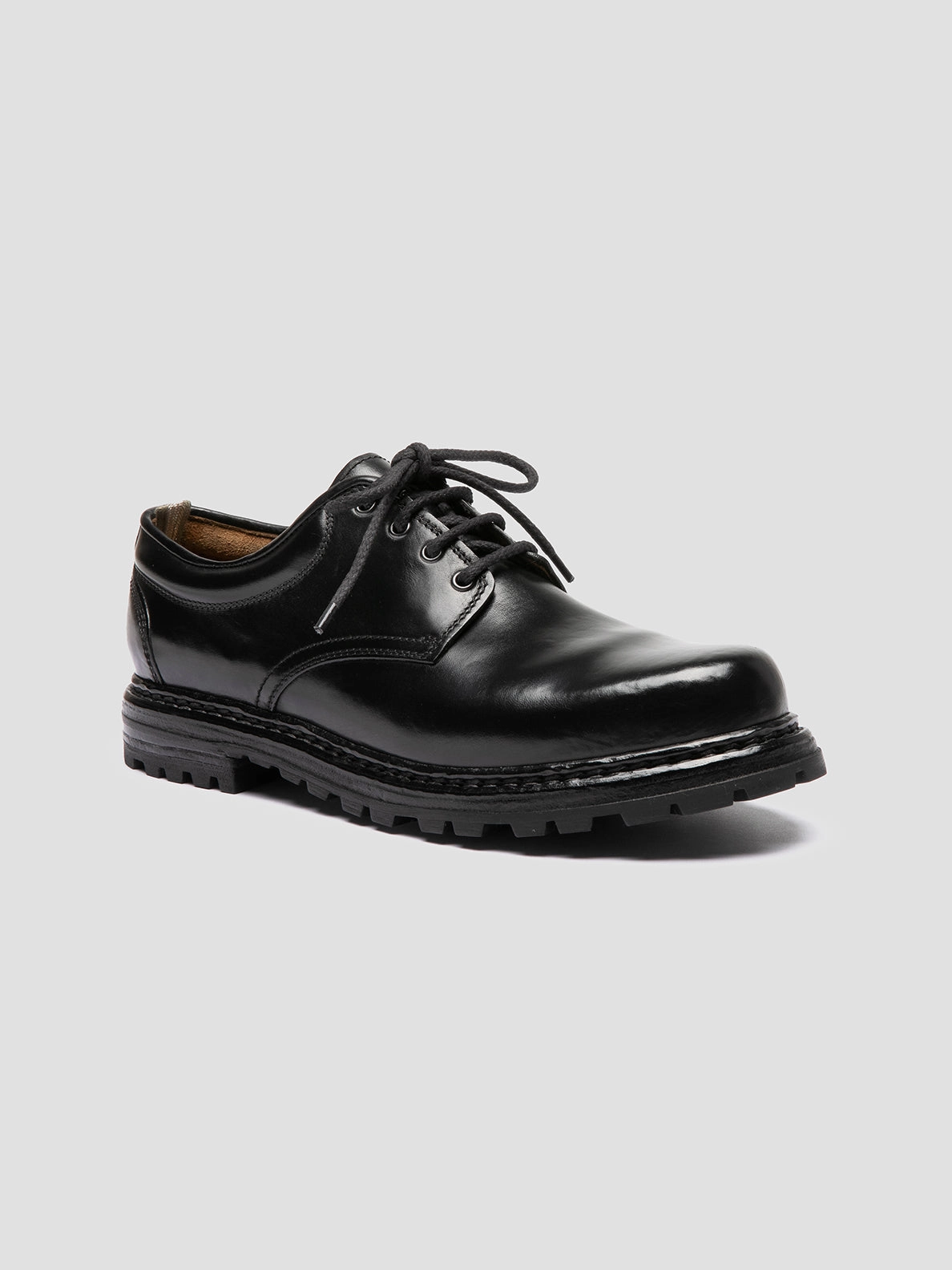 Lightweight Slim Fit Workday Essential VOLCOV 011 - Black Leather Derby Shoes