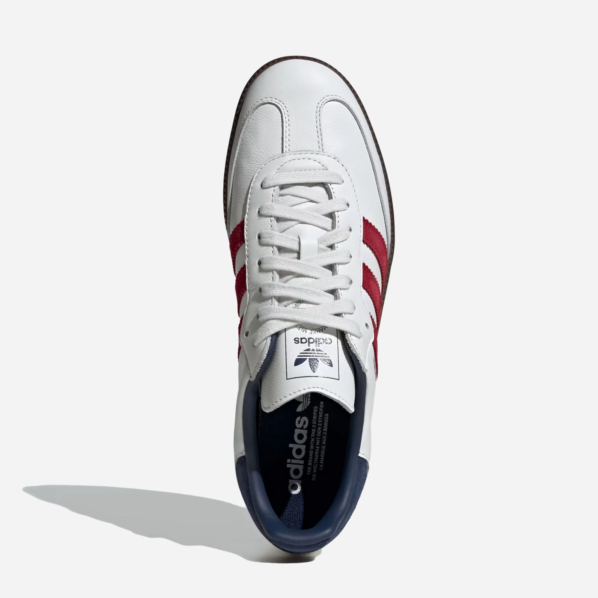 ADIDAS ORIGINALS | SAMBA OG { CORE WHITE/TEAM VICTORY RED/NIGHT INDIGO Heat Sealed Reinforcements