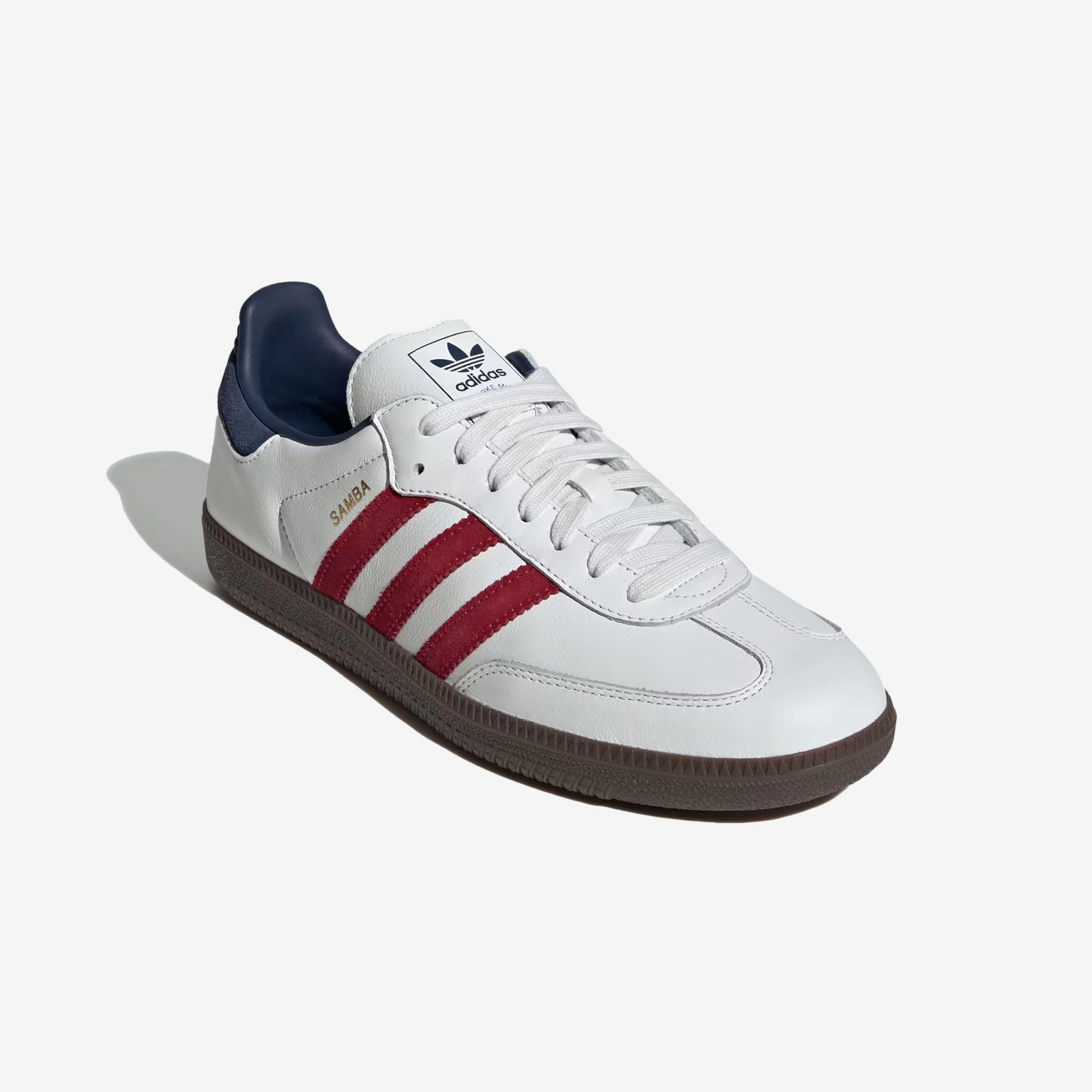 ADIDAS ORIGINALS | SAMBA OG { CORE WHITE/TEAM VICTORY RED/NIGHT INDIGO Seamless Comfort Energy Return Tech