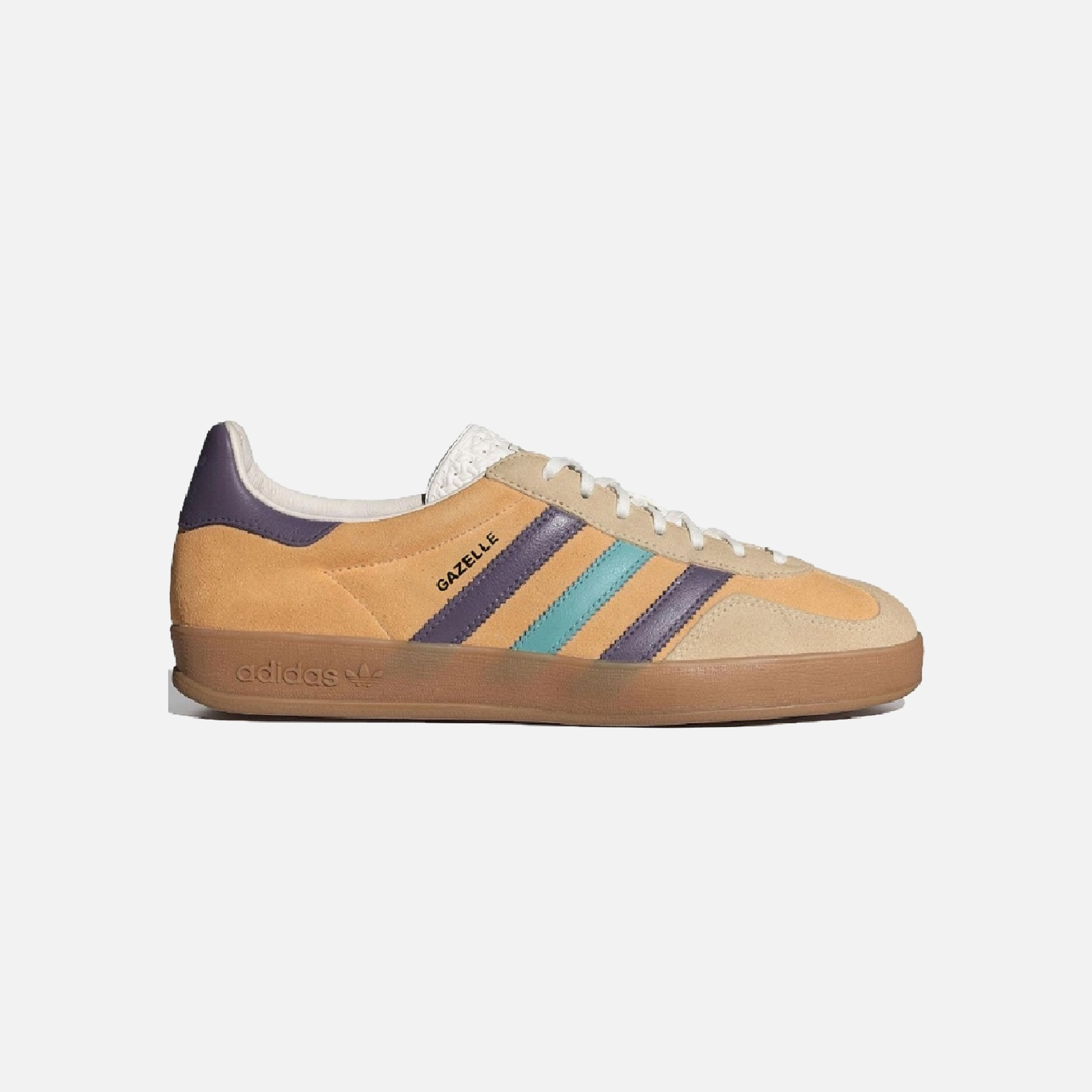 Durable Material Thermoplastic Stability Frame Water resistant coating Adidas Gazelle Indoor Glow Orange Shadow Violet