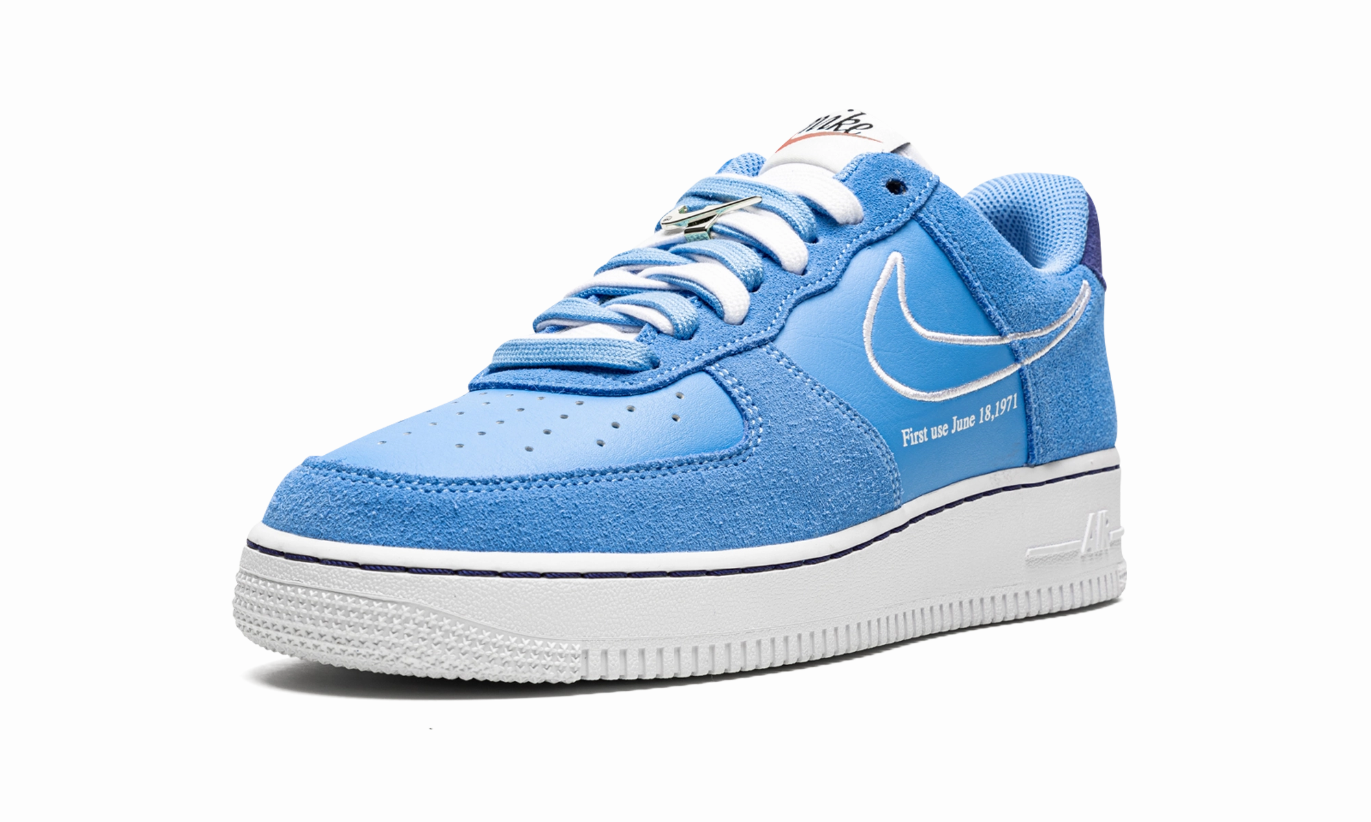 Compact Build Air Force 1 Low "First Use - Blue Suede"