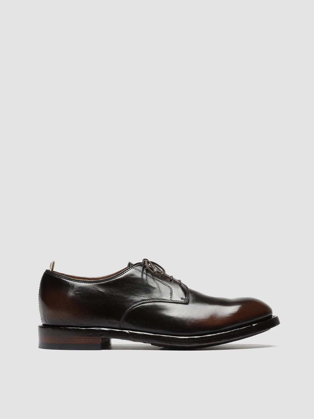 TEMPLE 018 - Brown Leather Derby Shoes Smart Worker