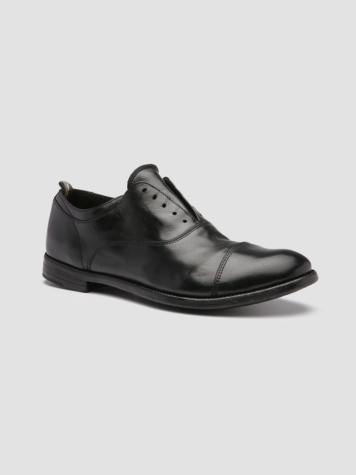 ARC 501 - Black Leather Oxford Shoes Sharp Silhouette Event Comfort