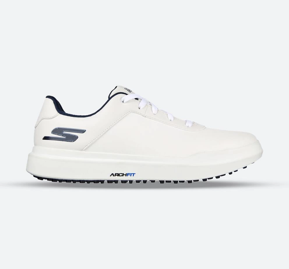 Men's Wide Fit Skechers 214037 Go Golf Drive 5 Trainers Weatherproof Coating