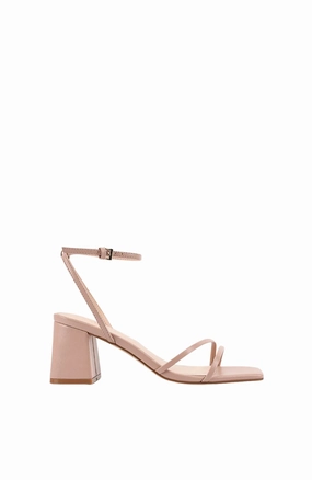 Stevie Block Heel Sandals Dusty Pink Party Style
