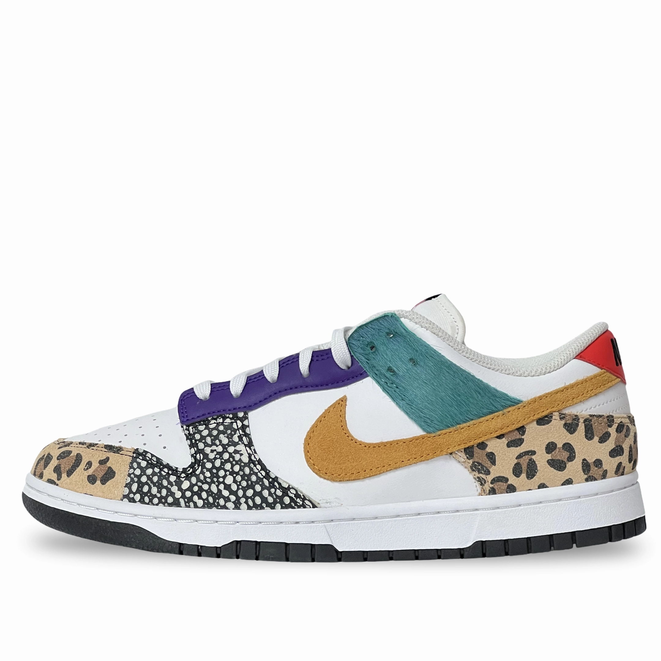 WMNS Nike Dunk Low SE Safari Mix Ankle Support Features Casual Style