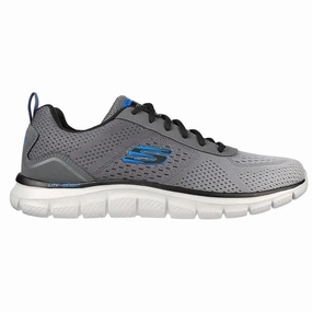 Energy Return Tech Skechers Men's Track Ripkent Shoes - Charcoal / Grey / Blue
