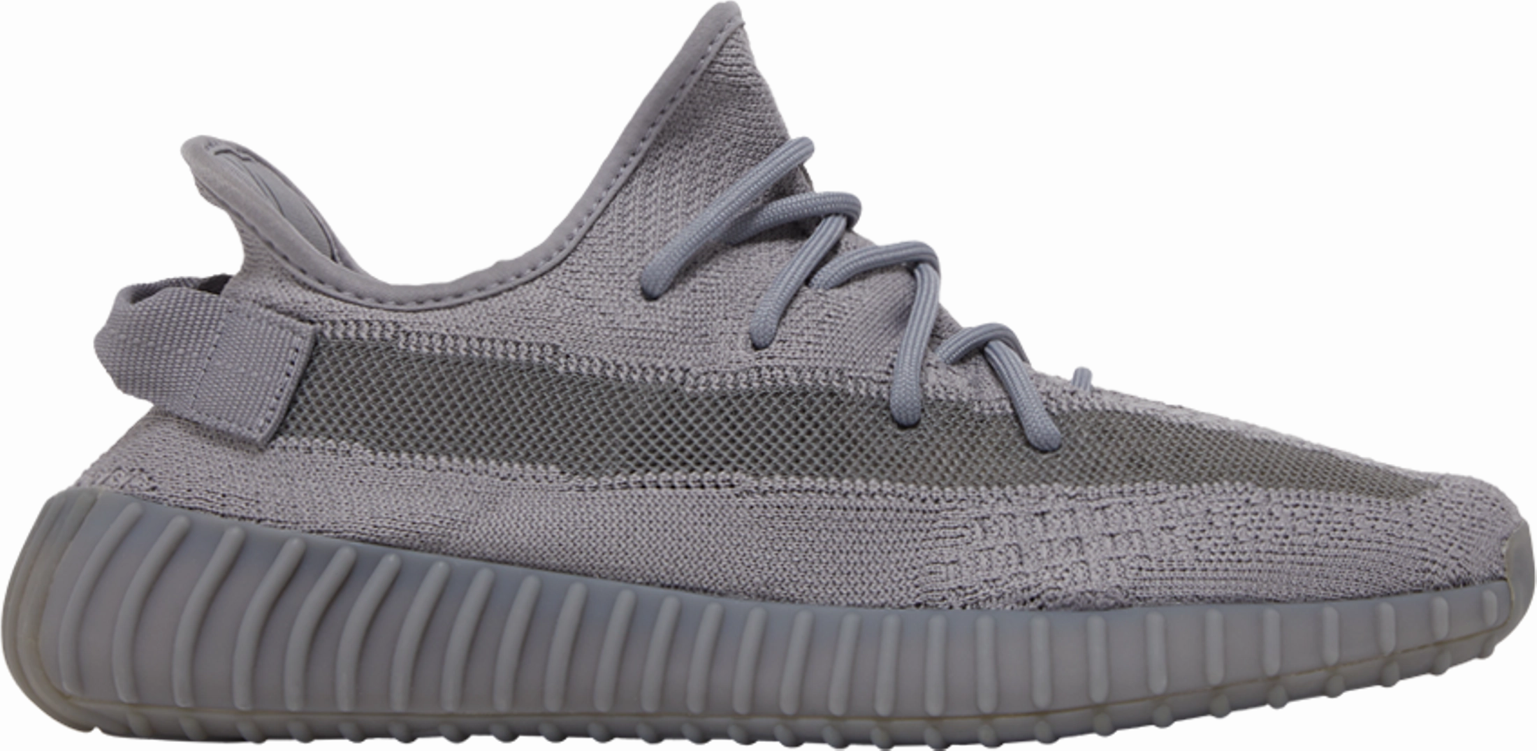 Vegan Synthetic Leather Elastic Gusseted Tongue Yeezy Boost 350 V2 'Steel Grey' - IF3219