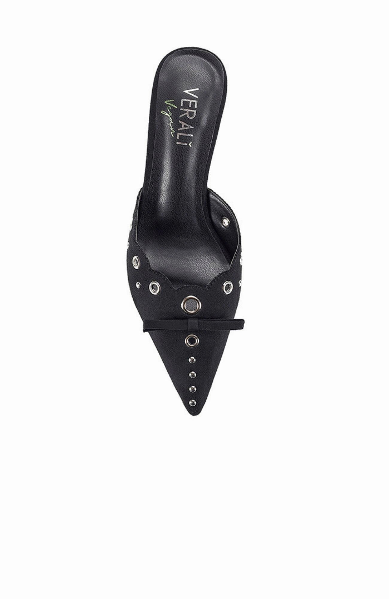 Casual Dress Shoes Ziggy Point Toe Kitten Heel Black Micro